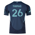 adidas A. Thomas Seattle Sounders Authentic Away Jersey 25/26 w/ MLS Patches & Sponsor (Aura Ink)