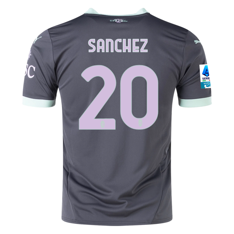 Puma AC Milan Alejandro Jimenez Sanchez Third Jersey w/ Serie A Patch 24/25 (Shadow Gray/Fresh Mint)