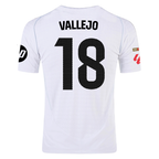 adidas Vallejo Real Madrid Authentic Home Jersey w/ La Liga Patches 24/25 (White/Black)