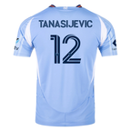 adidas Strahinja Tanasijević New York City FC Authentic Home Jersey 25/26 w/ MLS Patches (Bahia Light Blue)