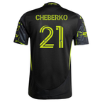 adidas Yevhen Cheberko Columbus Crew Authentic Away Jersey w/ MLS Patches 25/26 (Black/Yellow)