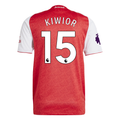adidas Jakub Kiwior Arsenal FC Authentic Home Jersey 25/26 w/ EPL Patch (Better Scarlet/White