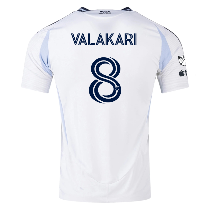 adidas San Diego FC Authentic Onni Valakari Away Jersey 25/26 w/ MLS & Apple Patch (White)