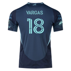 adidas O. Vargas Seattle Sounders Authentic Away Jersey 25/26 w/ MLS Patches & Sponsor (Aura Ink)