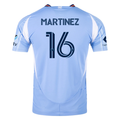 adidas Alonso Martínez New York City FC Authentic Home Jersey 25/26 w/ MLS Patches (Bahia Light Blue)