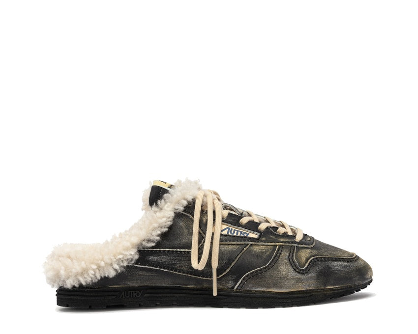 Autry Windspin Mule Super Vintage Shearling W "Black"
