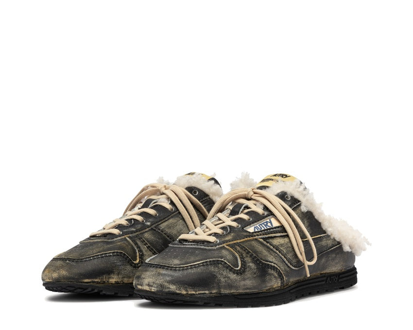 Autry Windspin Mule Super Vintage Shearling W "Black"
