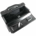 Valise rétro en cuir véritable à roulettes – Style pilote & hôtesse de l’air