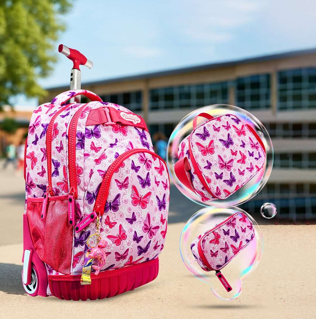 Pack Cartable Trolley 3 Pièces – Fille & Garçon