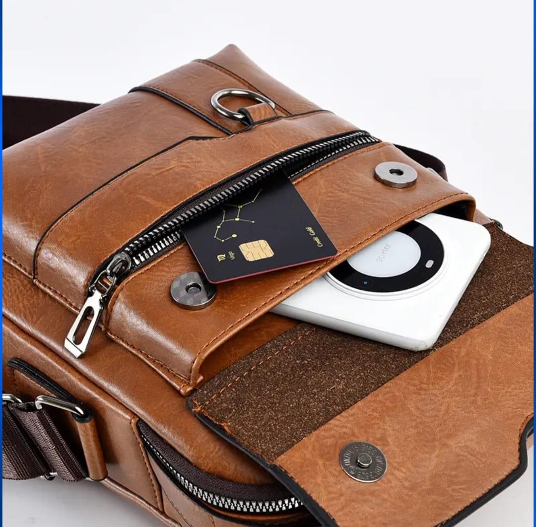 Sac Bandoulière Homme Cuir PU – Sacoche Business Jeep Buluo | Livraison Maroc
