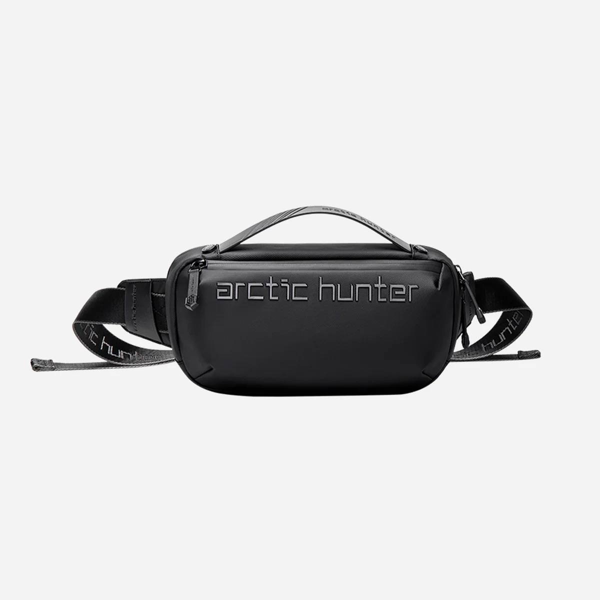 Arctic Hunter Sling Bag Homme Noir – Sac Bandoulière Crossbody Résistant à l’Eau pour Voyage & Quotidien