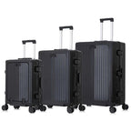 Set de 3 Valises Rigides Premium – Bagage Cabine, Moyenne & Grande avec Port USB Intégré, Poignée Télescopique et Roues Pivotantes 360°