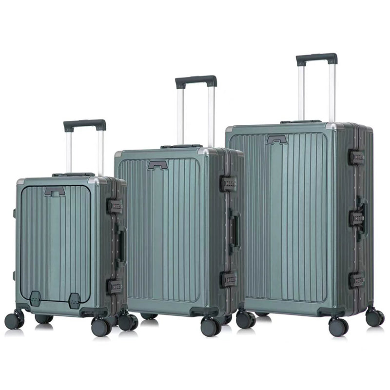 Set de 3 Valises Rigides Premium – Bagage Cabine, Moyenne & Grande avec Port USB Intégré, Poignée Télescopique et Roues Pivotantes 360°