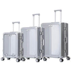 Set de 3 Valises Rigides Premium – Bagage Cabine, Moyenne & Grande avec Port USB Intégré, Poignée Télescopique et Roues Pivotantes 360°