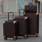 Ensemble de Bagages Luxe "Édition Vintage" – Set de 5 Pièces (3 Valises + 2 Sac)
