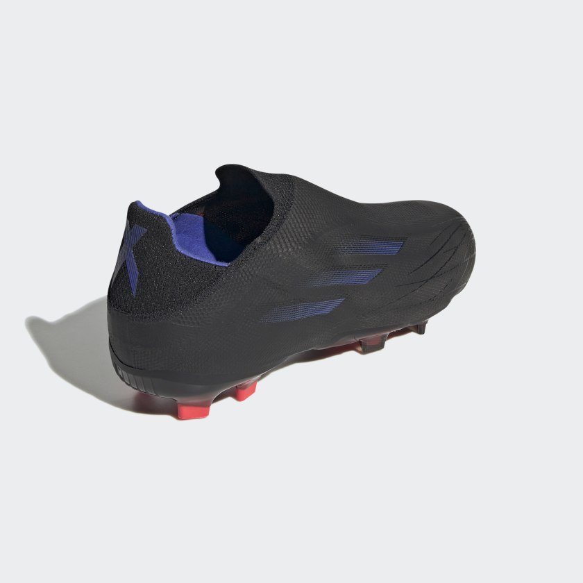 adidas X Speedflow+ JUNIOR Firm Ground Soccer Shoe - Core Black/Sonic Ink/Solar Yellow