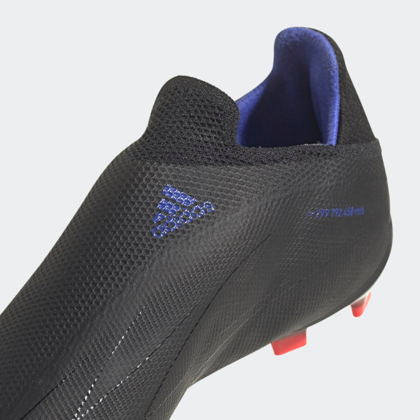 adidas X Speedflow+ JUNIOR Firm Ground Soccer Shoe - Core Black/Sonic Ink/Solar Yellow