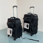 Lot de 2 Valises Cabine Multifonctions en Tissu Oxford – Roulettes 360°, Poignée Télescopique, Mode Sac à Do