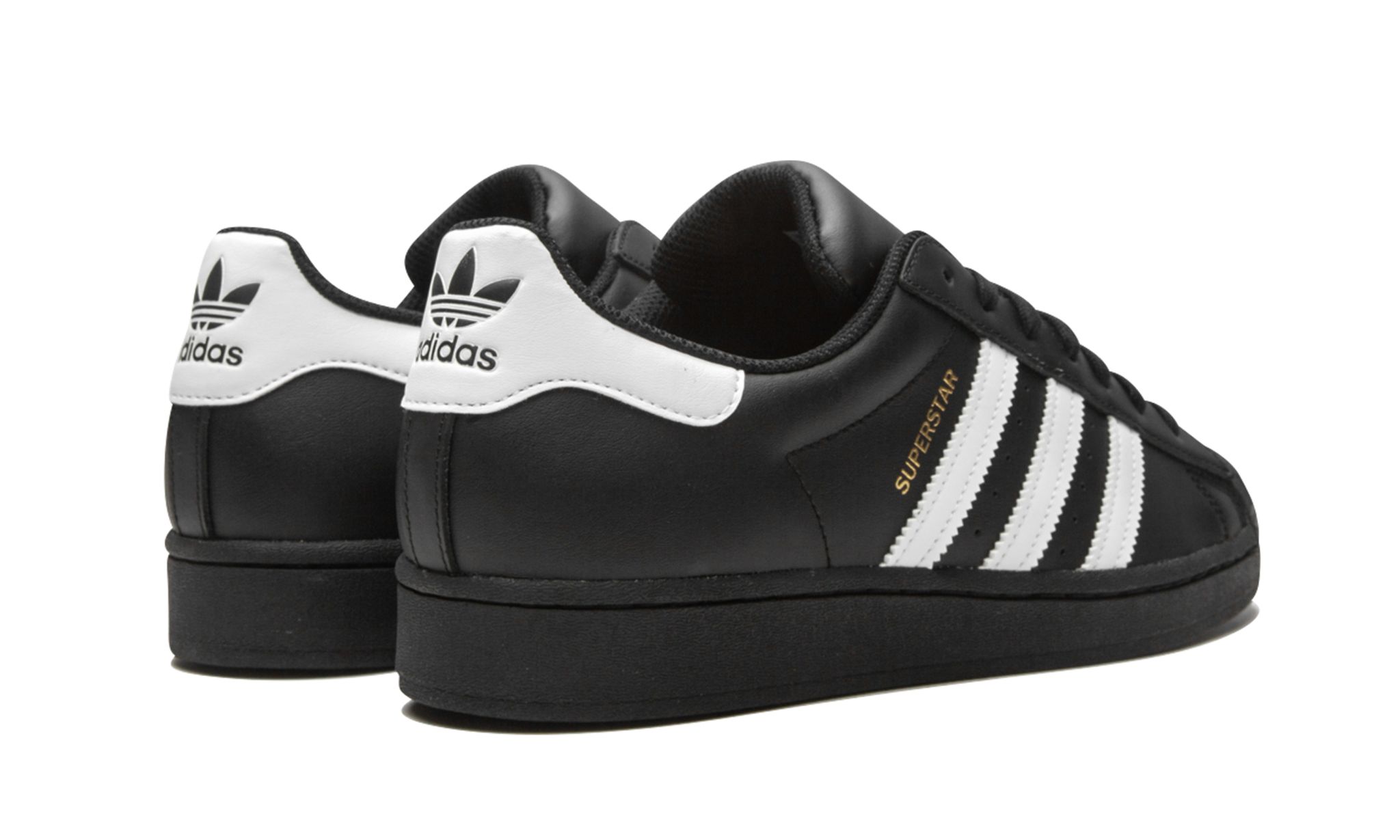 Adidas Superstar Core Black White Gold Metallic