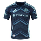 adidas P. Arriola Seattle Sounders Authentic Away Jersey 25/26 w/ MLS Patches & Sponsor (Aura Ink)