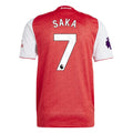 adidas Bukayo Saka Arsenal FC Authentic Home Jersey 25/26 w/ EPL Patch (Better Scarlet/White