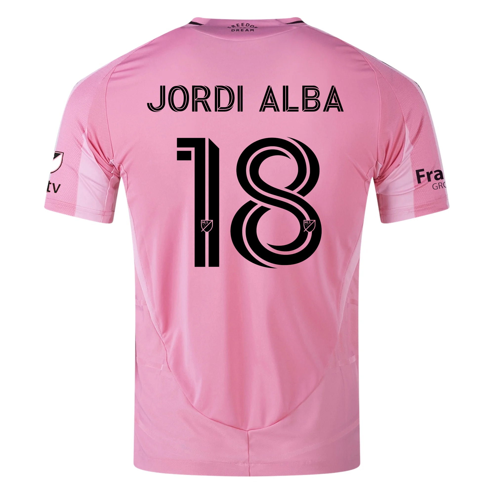 adidas Jordi Alba Inter Miami CF Authentic Home Jersey 25/26 w/ MLS Patches + Sponsor (Easy Pink)