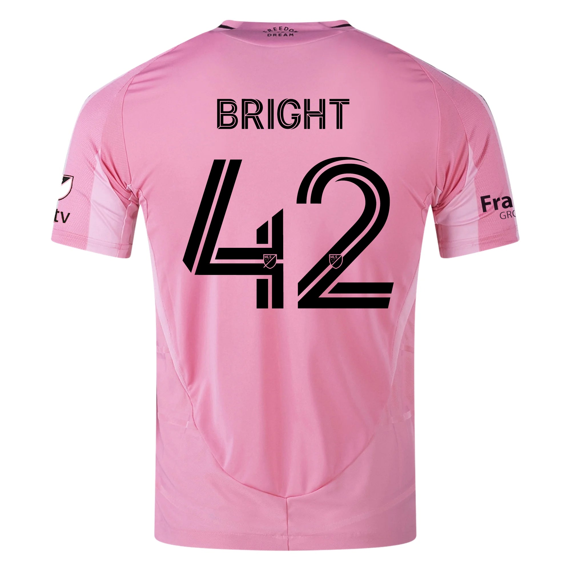 adidas Yannick Bright Inter Miami CF Authentic Home Jersey 25/26 w/ MLS Patches + Sponsor (Easy Pink)