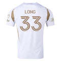 adidas Aaron Long LAFC Authentic Away Jersey w/ MLS + Apple + Ford Logo 25/26 (White/Gold)