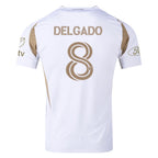 adidas Mark Delgado LAFC Authentic Away Jersey w/ MLS + Apple + Ford Logo 25/26 (White/Gold)