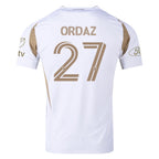 adidas Nathan Ordaz LAFC Authentic Away Jersey w/ MLS + Apple + Ford Logo 25/26 (White/Gold)