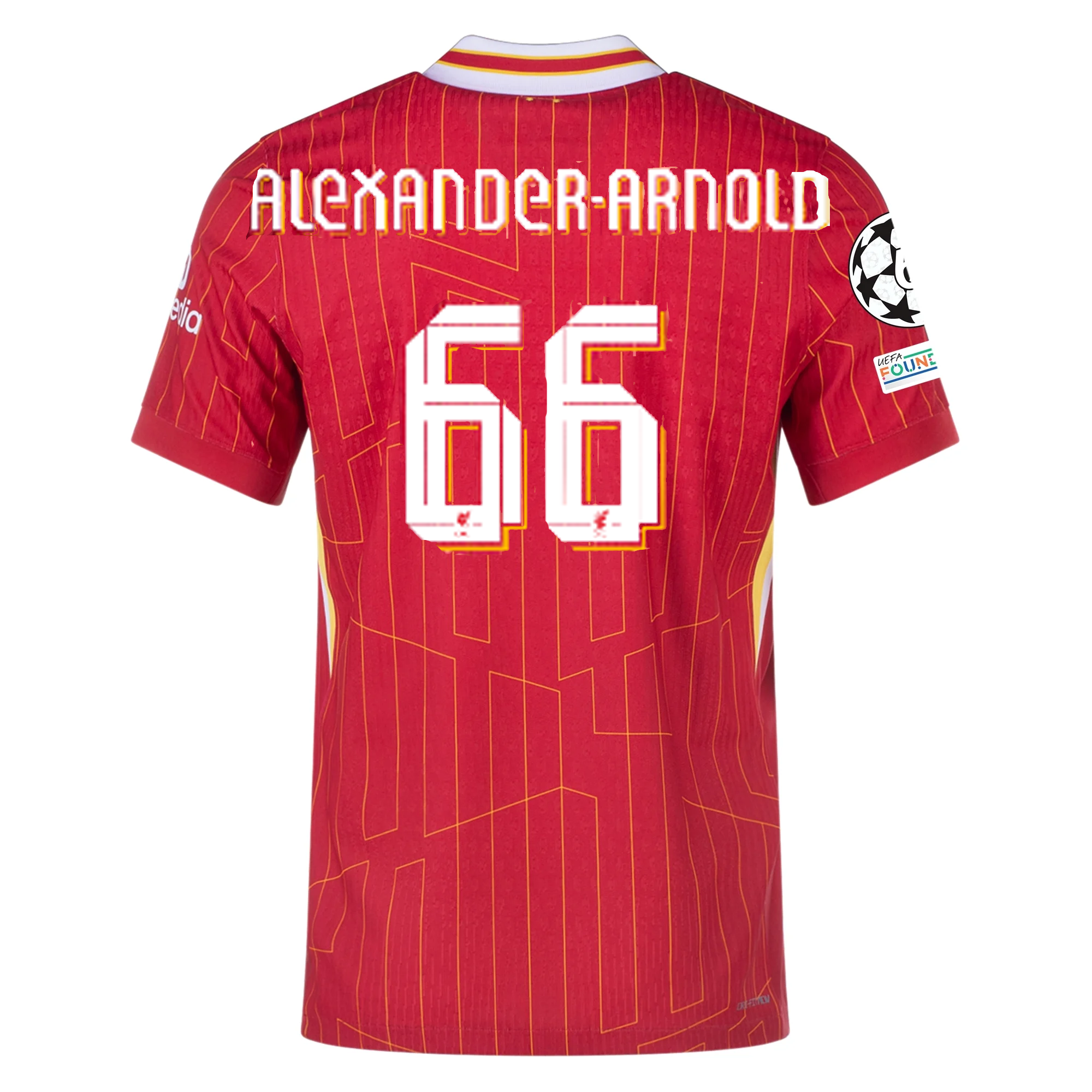 Nike Liverpool Match Authentic Trent Alexander-Arnold Home Jersey w/ Champions League Patches 24/25 (Gym Red/Chrome Yellow)
