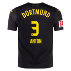 Puma Borussia Dortmund Waldemar Anton Away Jersey w/ Bundesliga Patch 24/25 (Puma Black/Faster Yellow)