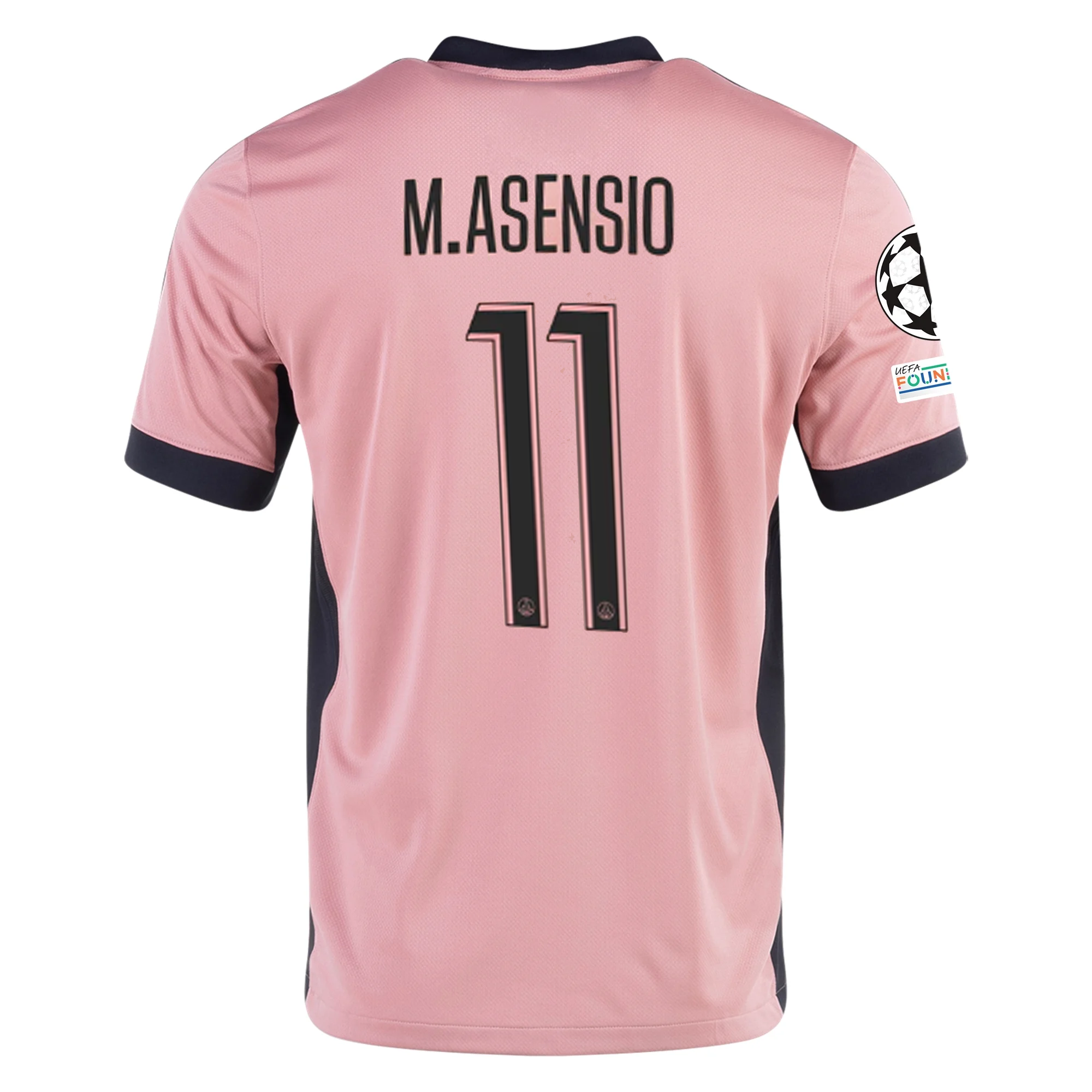 Nike Paris Saint-Germain Marco Asensio Third Jersey w/ Champions League Patches 24/25 (Rust Pink/Black)