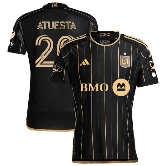 adidas LAFC Authentic Eduard Atuesta Home Jersey w/ MLS + Apple TV + Ford Patches 24/25 (Black/Gold)