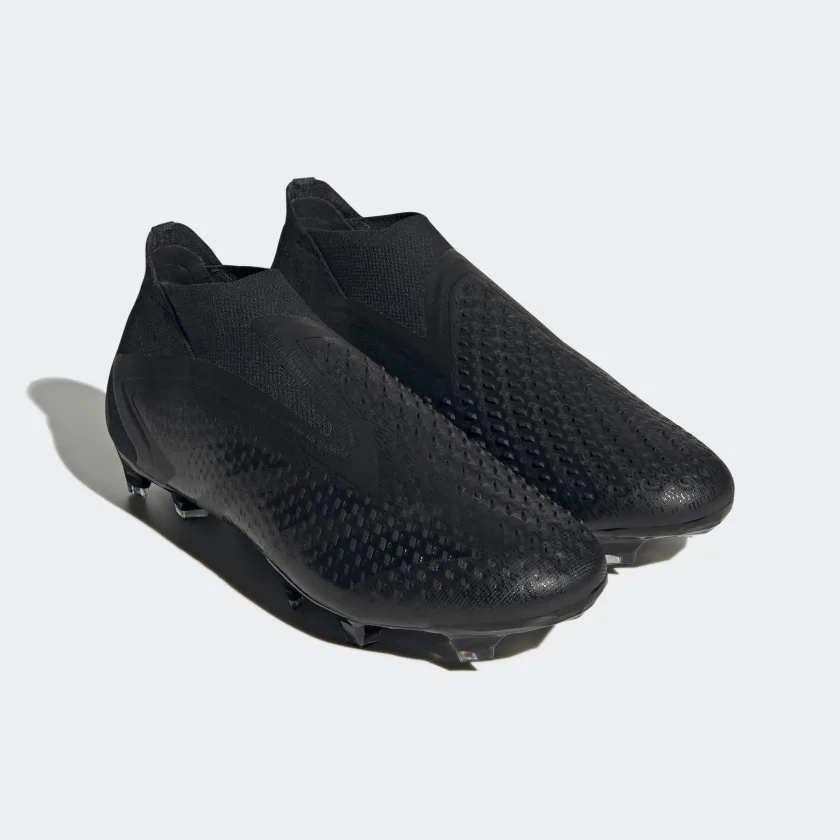 ADIDAS PREDATOR ACCURACY+ FIRM GROUND SOCCER CLEATS-Core Black / Core Black / Cloud White