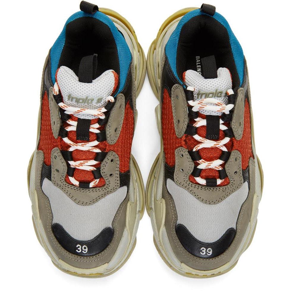 Balenciaga Triple S Grey Red Blue