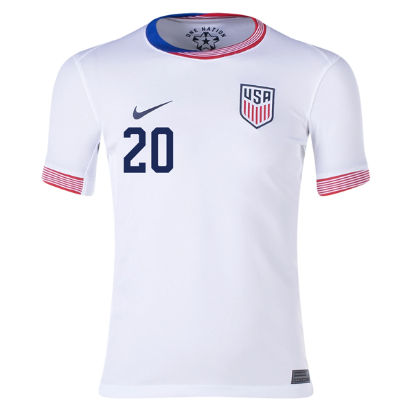 Nike Youth United States Folarin Balogun Home Jersey 24/25 (White)