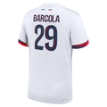 Nike Paris Saint-Germain Authentic Bradley Barcola Away Jersey 24/25 (White/Midnight Navy)