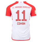 adidas Bayern Munich Authentic Kingsley Coman Home Jersey w/ Bundesliga Champions Patch 23/24 (White/Red)