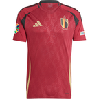 adidas Belgium Home Jersey w/ Euro 2024 Patches 24/25 (Burgundy)