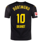 Puma Borussia Dortmund Julian Brandt Away Jersey w/ Bundesliga Patch 24/25 (Puma Black/Faster Yellow)