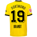 Puma Borussia Dortmund Julian Brandt Home Jersey w/ Bundesliga Patch 23/24 (Cyber Yellow/Puma Black)