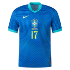 Nike Mens Brazil Bruno Guimarães Away Jersey 24/25 (Soar/Dynamic Yellow)