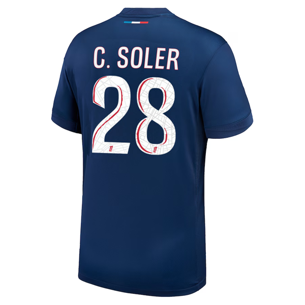 Nike Paris Saint-Germain Carlos Soler Home Jersey 24/25 (Midnight Navy/White)