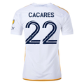 adidas LA Galaxy Martín Cáceres Home Jersey w/ MLS + Apple TV Patches 24/25 (White/Yellow/Navy)