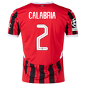 Puma AC Milan Davide Calabria Home Jersey w/ Champions League Patches 24/25 (Puma Red/Puma Black)