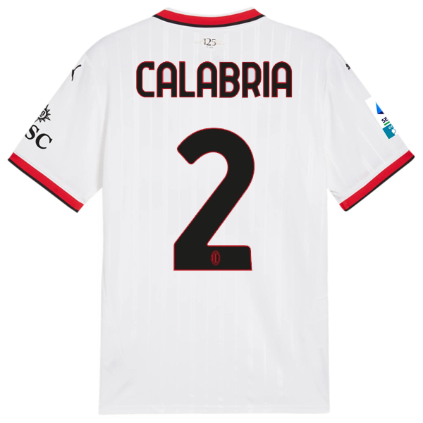 Puma AC Milan Davide Calabria Away Jersey w/ Serie A Patch 24/25 (Puma White)