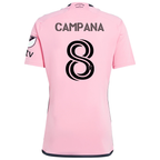 adidas Inter Miami Leonardo Campana Royal Caribbean Home Jersey w/ MLS + Apple TV Patches 24/25 (Easy Pink)