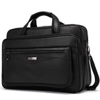 Cartable PC portable homme cuir noir 15.6 17 pouces – vue de face