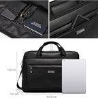 Cartable PC Portable Homme Cuir Noir Business – 15.6 & 17 Pouces | Livraison Maroc